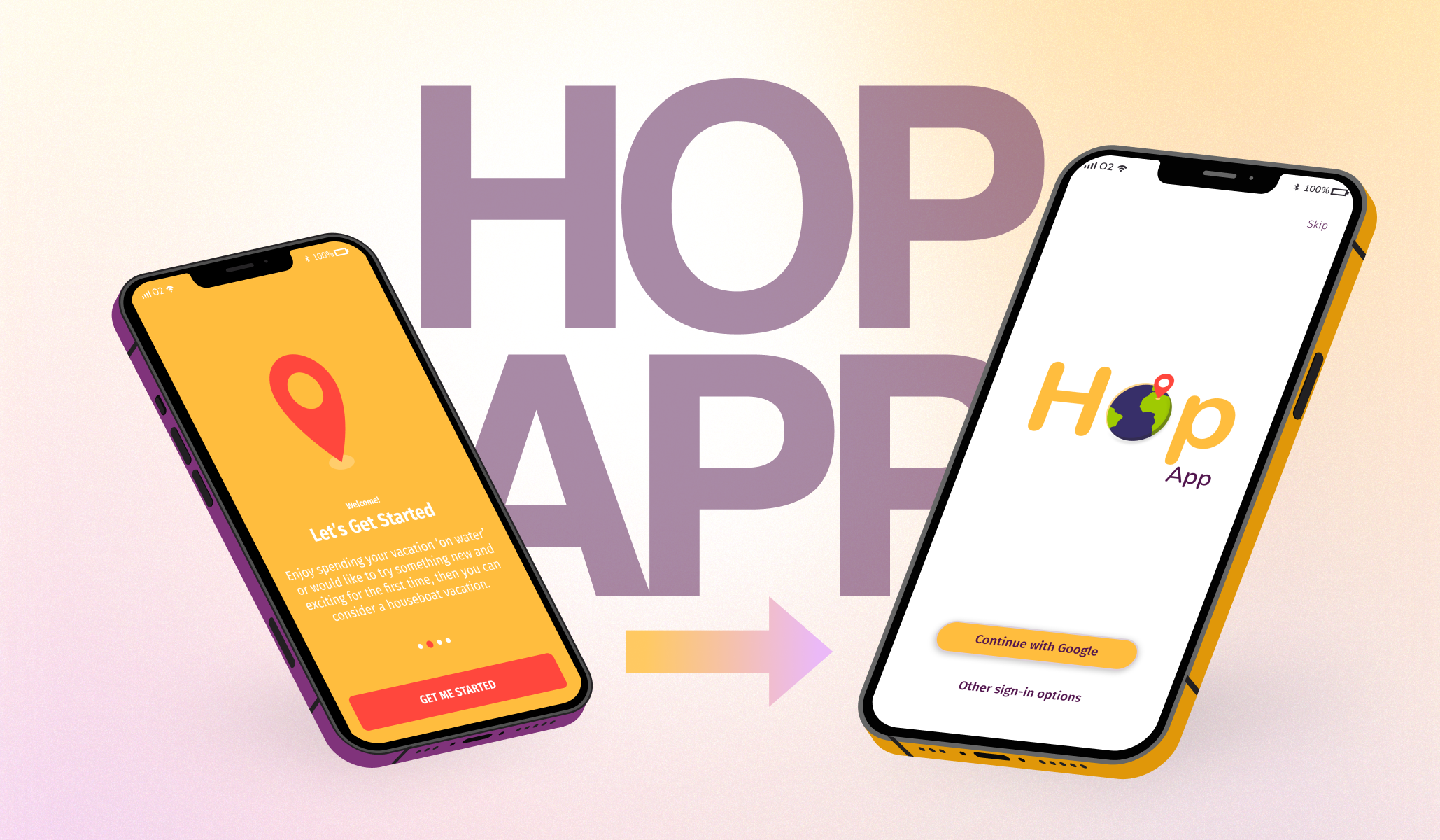 Hop App travel app redesign case study